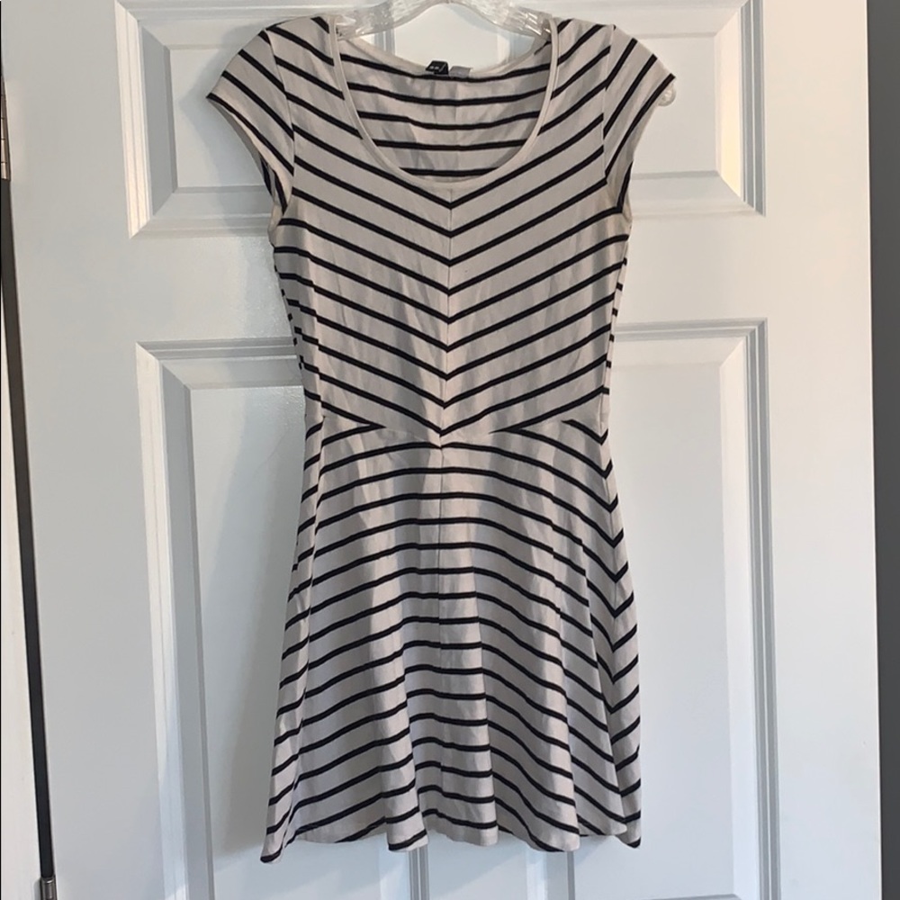 black and white dress